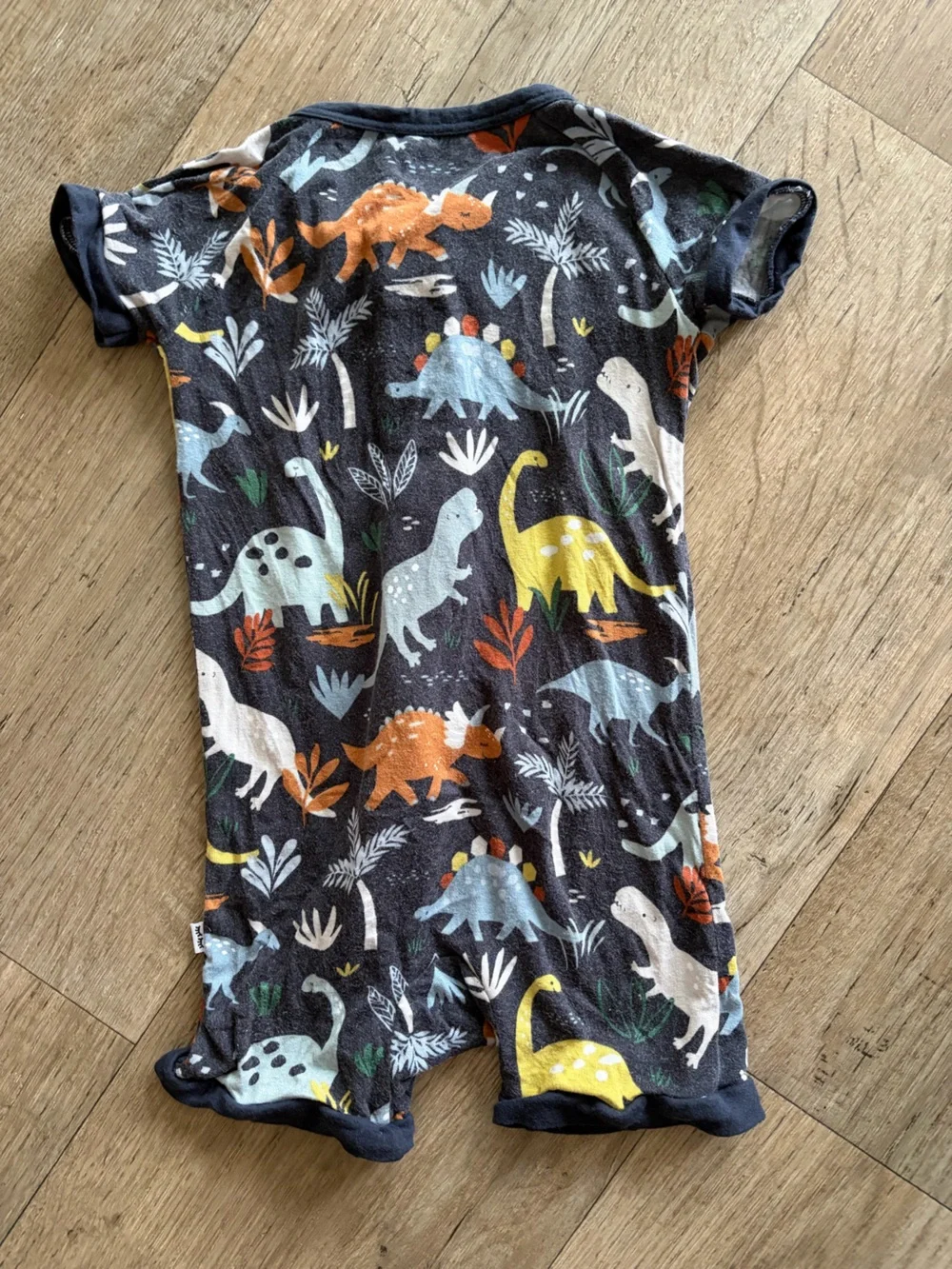 Little Sleepies shorty zippy- Navy Jurassic Jungle collection